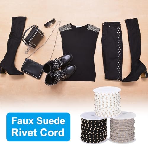50ft Studded Faux Suede Cord Rope view 5