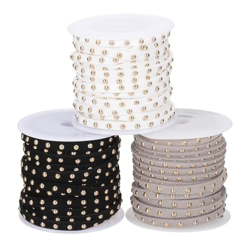 50ft Studded Faux Suede Cord Rope — PATIKIL