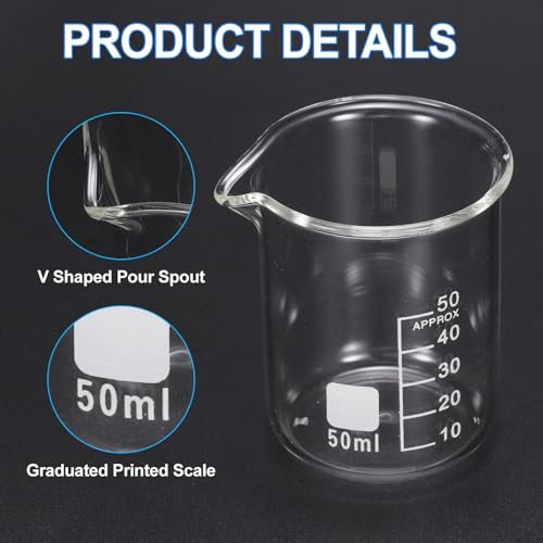 50ml Glass Beaker Measuring Graduated view 3