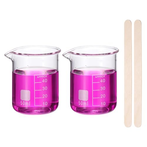 50ml Glass Beaker Measuring Graduated — PATIKIL