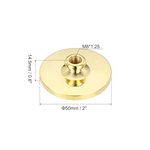 50mm Blank Wax Seal Stamp, Round Vintage Retro Brass Head, Sealing Wax view 2