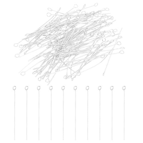 50mm Open Eye Pins, 150Pcs 23 Gauge Metal Head Pins, Silver Tone — PATIKIL