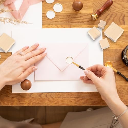 50x50mm Wooden Stamp Block, 8 Pcs Blank Rubber Stamp Mounts Wooden Rubber view 5
