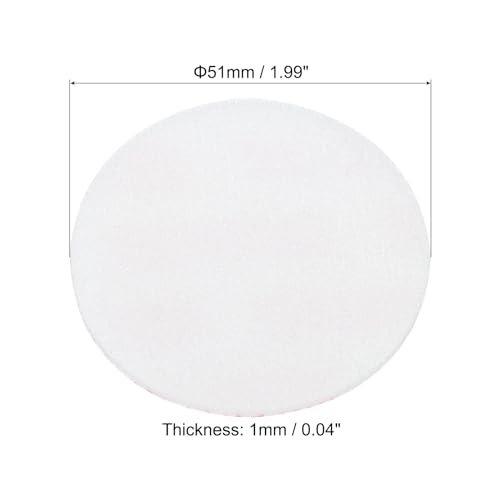 51mm/2" Foam Lid Liner PS Foam Resistant Tamper White Red view 2