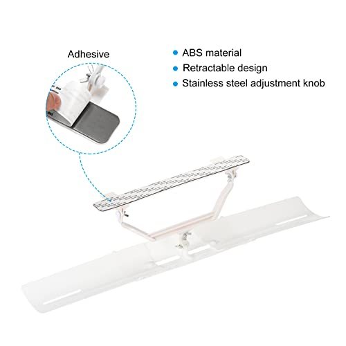 540x700mm Adjustable Air Conditioner Deflector Plastic White view 3