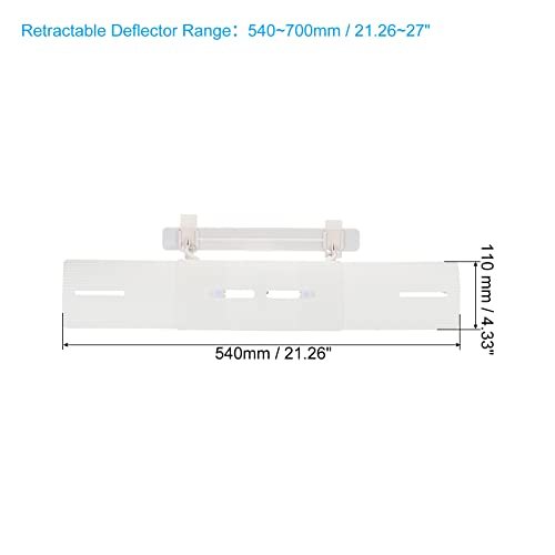 540x700mm Adjustable Air Conditioner Deflector Plastic White view 2
