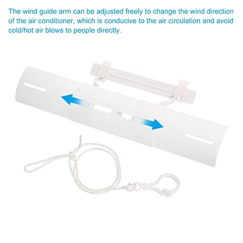 540x700mm Adjustable Air Conditioner Deflector Plastic White view 4