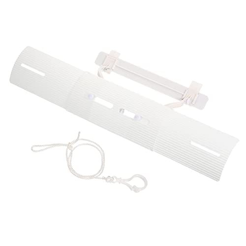 540x700mm Adjustable Air Conditioner Deflector Plastic White — PATIKIL