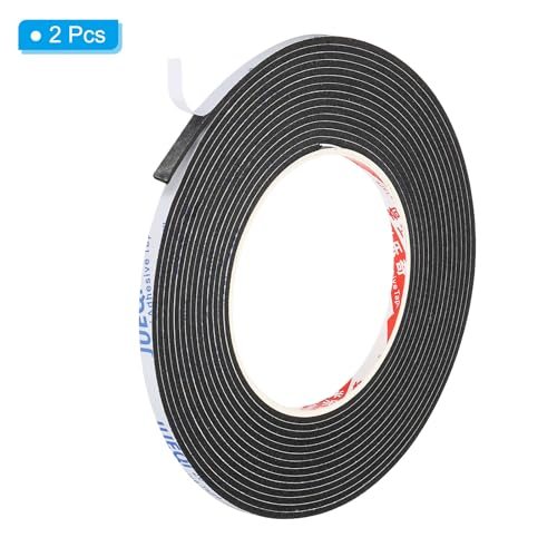 5m/16.4ft Sealing Foam Tape, 2 Pack 5mm Wide 2mm Thick Single Sided view 3