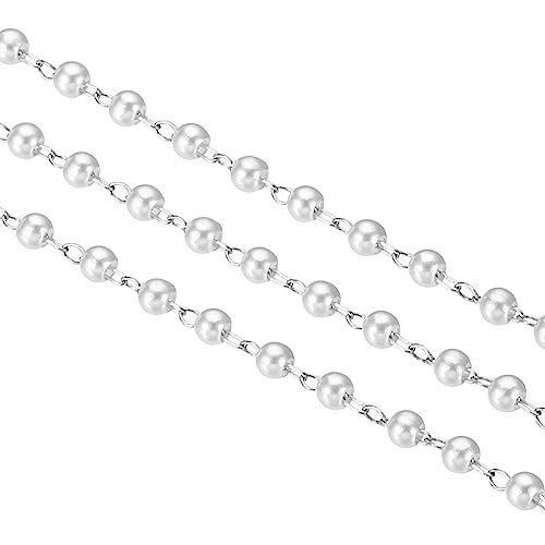 5m/16 Feet Faux Pearl Beading Chain view 4
