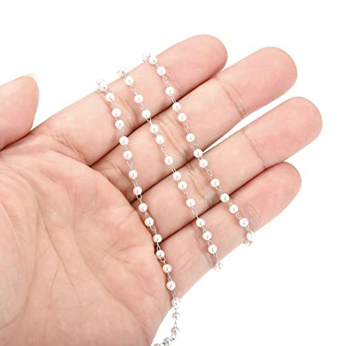 5m/16 Feet Faux Pearl Beading Chain view 5