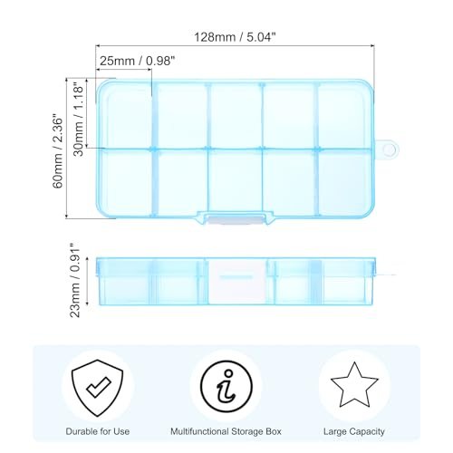 5x2.4x1 Nail Charm Organizer, 1 Pcs Craft Organizers and Storage Box view 2