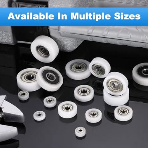 5x22x7mm Ball Bearing Guide Pulley Roller 10PCS Nylon Round Wheel view 4