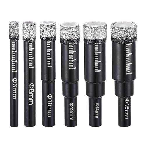 6-16mm Dry Diamond Core Drill Bit Set 15/64" — PATIKIL