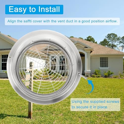 6.3" Dryer Vent Cover Stainless Steel Exterior Wall Air Vent Large view 4