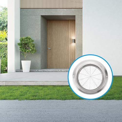 6.3" Dryer Vent Cover Stainless Steel Exterior Wall Air Vent Large view 5