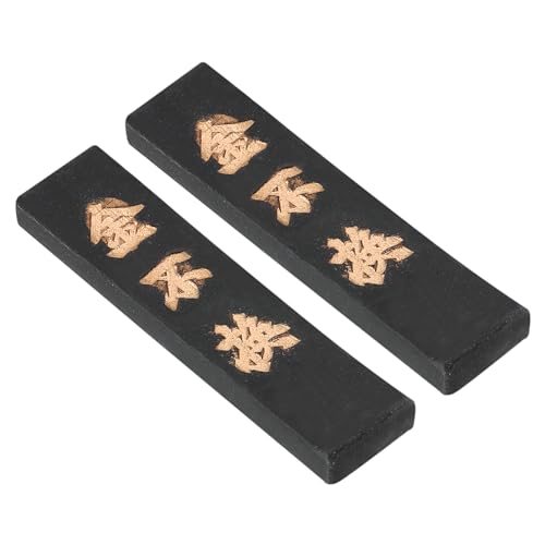 6.6x1.7x0.6cm Chinese Calligraphy Ink Stick, 2 Pcs Rectangle Oil Smoke — PATIKIL