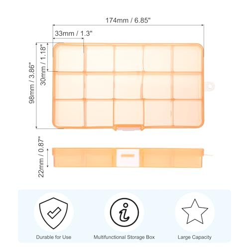 6.9x4x1 Inch Nail Charm Organizer, 1 Pcs Craft Organizers and Storage Box view 2