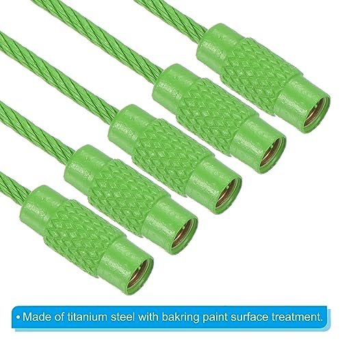 6 Inch Length Wire Keychain Cable, 5 Pack Titanium Steel Key Ring Loop view 4
