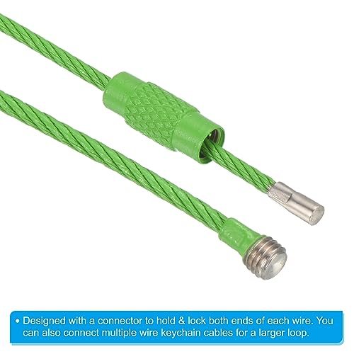 6 Inch Length Wire Keychain Cable, 5 Pack Titanium Steel Key Ring Loop view 5