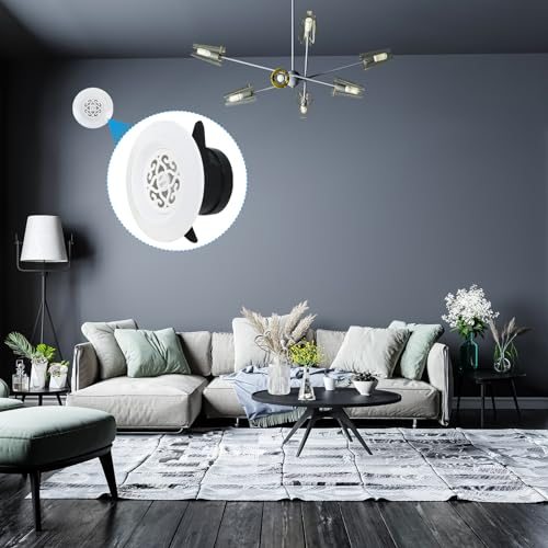 6 Inch Round Air Vent, 2 Pack Adjustable Ceiling Diffuser Grill Cover ABS view 4