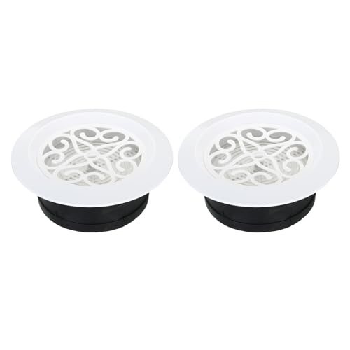 6 Inch Round Air Vent, 2 Pack Adjustable Ceiling Diffuser Grill Cover ABS — PATIKIL