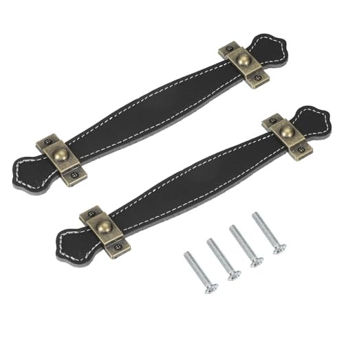 6" Leather Drawer Pulls — PATIKIL