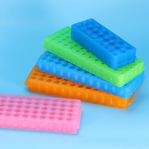 60 Wells Tube Rack, 4 Pcs Vial Rack Double Panel Centrifuge Tube Holder view 5