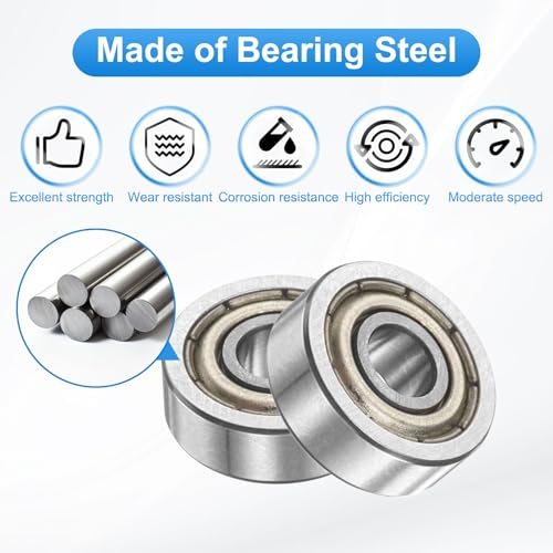 604ZZ 4mm x 12mm x 4mm Deep Groove Ball Bearing Metal Sealed 20Pcs view 3