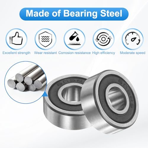 605RS 5mmx14mmx5mm Deep Groove Ball Bearing Plastic Sealed view 3