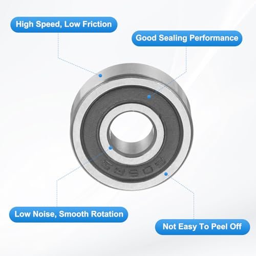 605RS 5mmx14mmx5mm Deep Groove Ball Bearing Plastic Sealed view 4