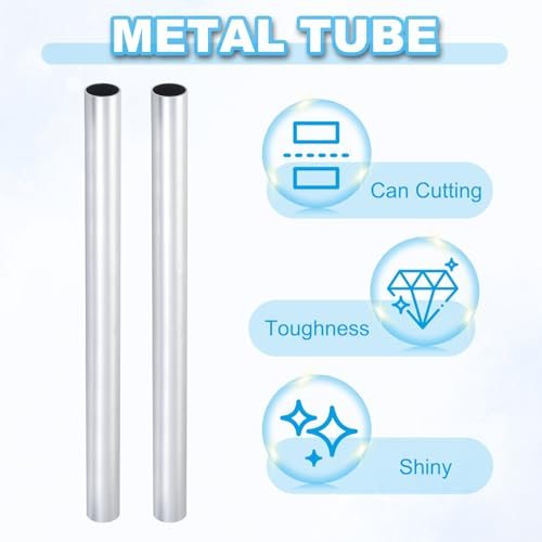 6063 Aluminum Tube 2pcs 8mm OD 1mm Thickness 300mm Length view 5