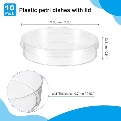 60mm Plastic Petri Dishes view 2