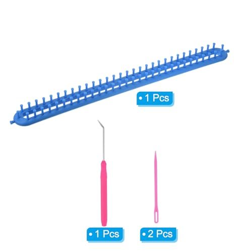 62 Hooks 58cm Knitting Loom Machines Kit, Plastic Darning Weave Tool view 3