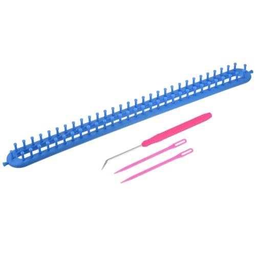 62 Hooks 58cm Knitting Loom Machines Kit, Plastic Darning Weave Tool — PATIKIL