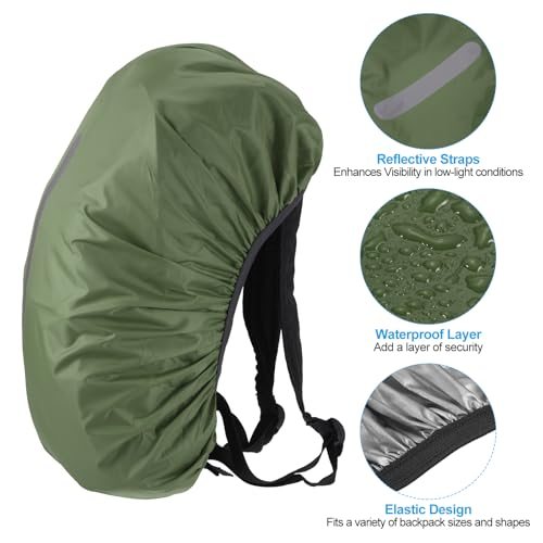 65-75L Waterproof Backpack Rain Cover, Non-Slip Backpack Cover view 3