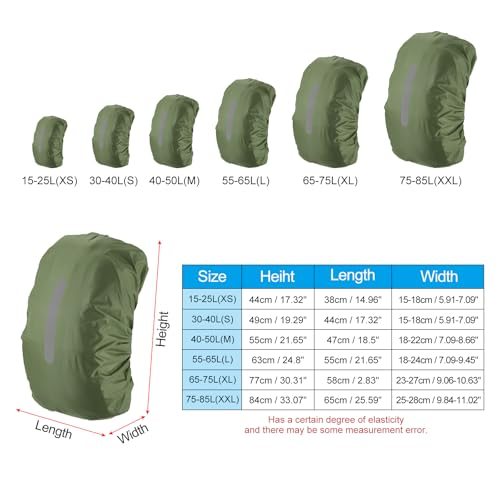 65-75L Waterproof Backpack Rain Cover, Non-Slip Backpack Cover view 2