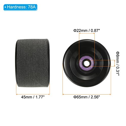 65mm 78A Longboard Wheels view 2
