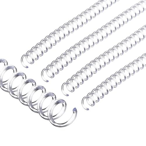 6mm(1/4") Plastic Spiral Binding Coils, 20 Pcs Binding Spirals 30 Sheet — PATIKIL