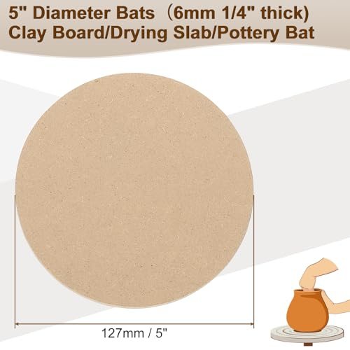 6mm 15/64" Thick Round Clay Wedging Board Sculpture Base Plate Pottery view 3