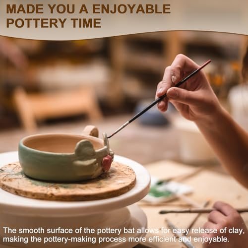 6mm 15/64" Thick Round Clay Wedging Board Sculpture Base Plate Pottery view 5
