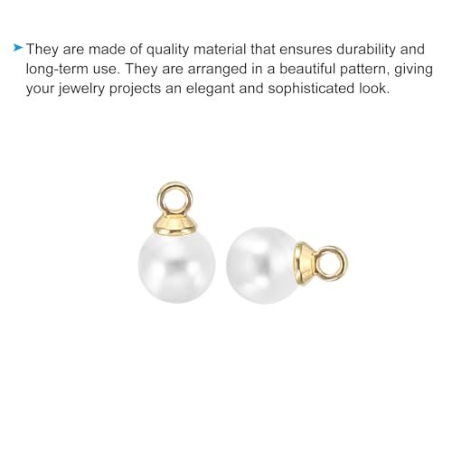 6mm Pearl Charm 100Pcs Faux Pearl Pendant Charm view 4