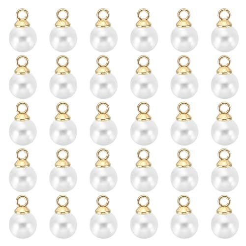 6mm Pearl Charm 100Pcs Faux Pearl Pendant Charm — PATIKIL