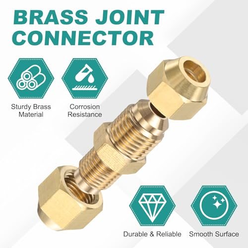 6mm to 8mm OD Pipe Extension Joint Connectors with Flare Nuts view 3