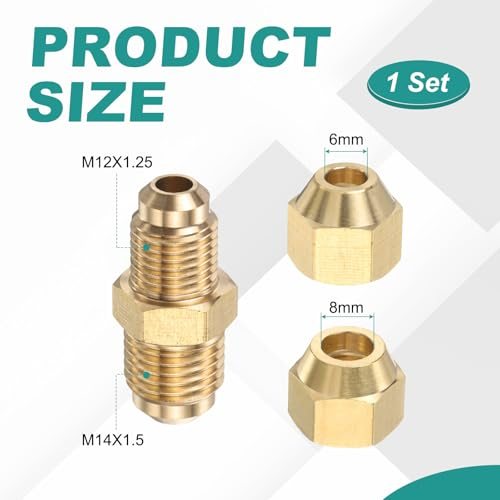 6mm to 8mm OD Pipe Extension Joint Connectors with Flare Nuts view 2