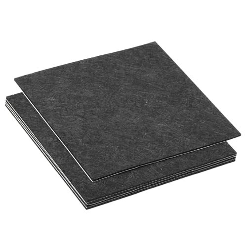 6x6 Inch Black Square Felt Lamp Base Pads, 5 Pack, 2mm Thickness — PATIKIL