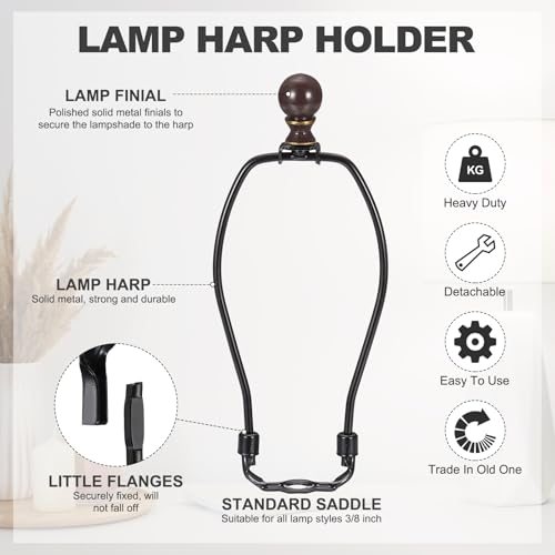 7.5" Lamp Shade Harp Holder view 3