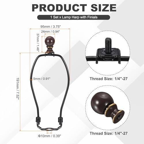 7.5" Lamp Shade Harp Holder view 2
