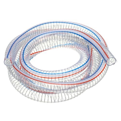 7/8" ID Wire Reinforced Hose 10 Ft PVC Vinyl Suction Tubing, High — PATIKIL