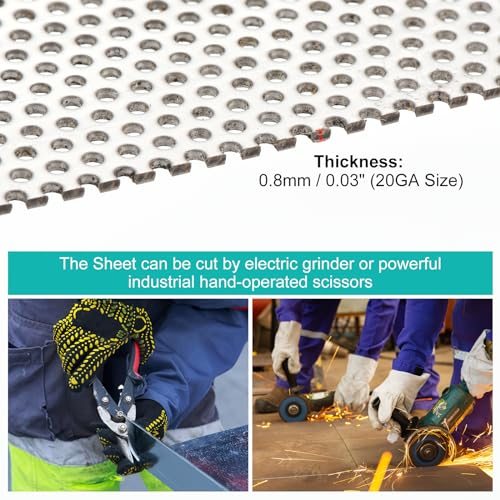 7.9" x 3.9" 304 Stainless Steel Perforated Sheet view 4